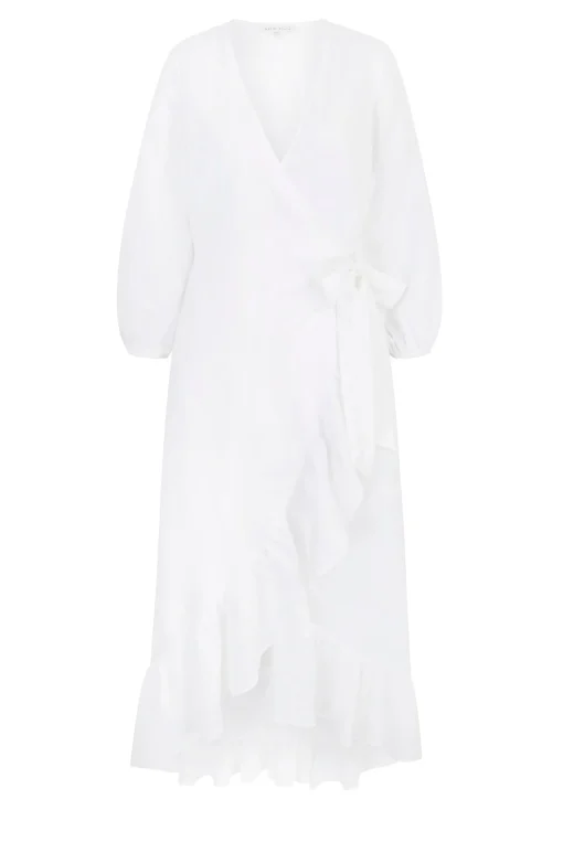 White Bay Wrap Dress